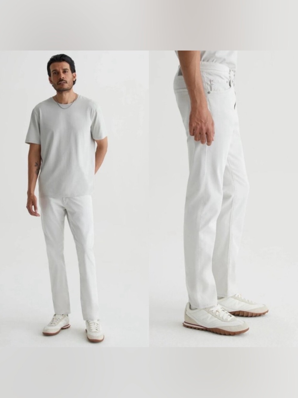 AG Sulfur Silver Smoke Sueded Tellis Modern Slim Fit Pants